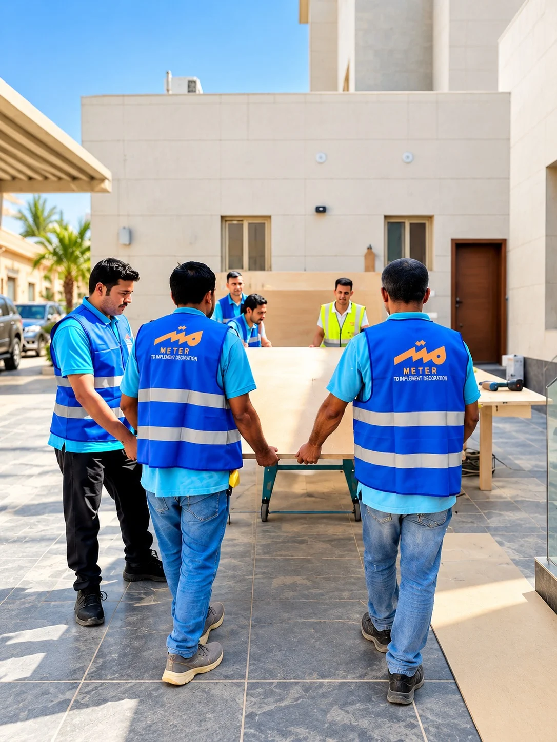 Installation team on site